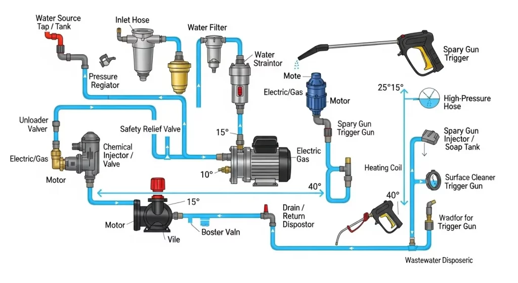 Pressure Washing Plumbing Diagram