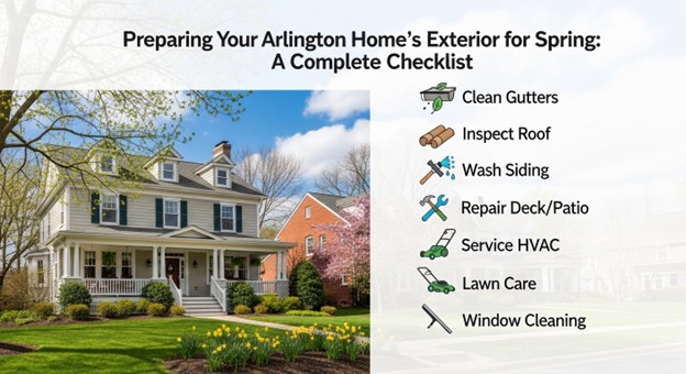 spring exterior home maintenance checklist Arlington TX