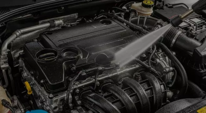 can I pressure wash my engine
