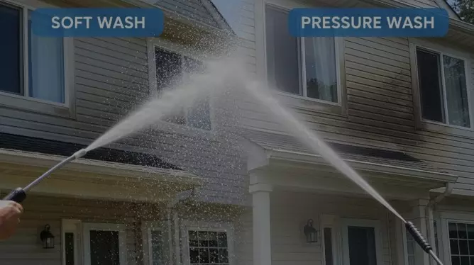soft wash vs pressure wash