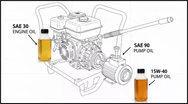 what kind of oil does a pressure washer use engine oil and pump oil guide
