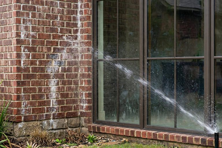 Hard Water Spots on Glass & Brick: The North Texas Sprinkler icon - Stegmeier Pressure Washing