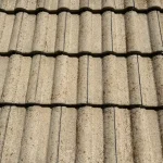 Concrete tile roof after soft wash cleaning in Arlington, TX